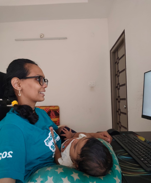 Manogna Working With Baby Manogna Working With Baby